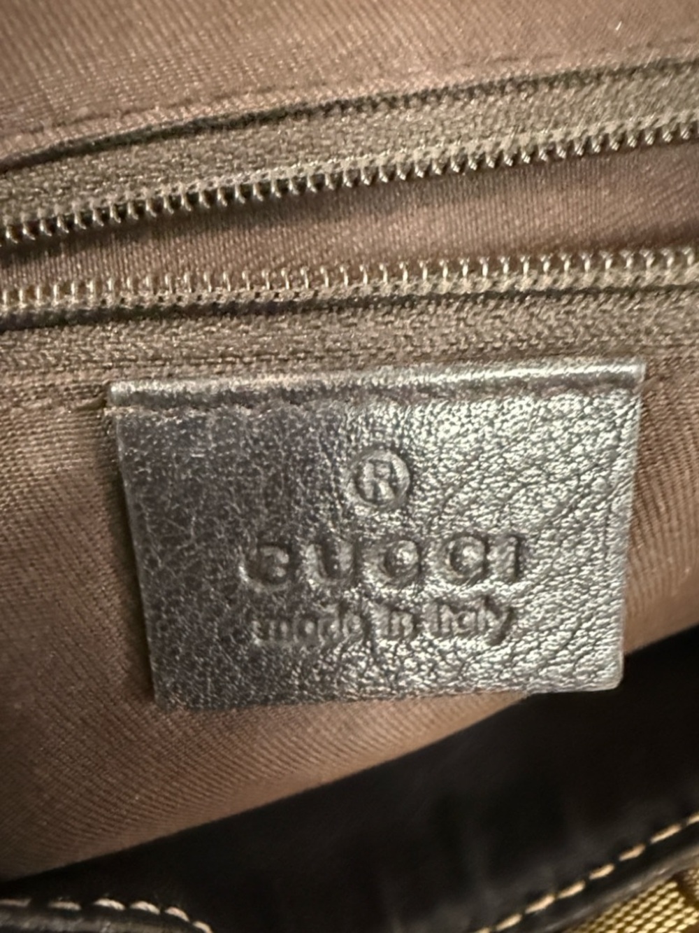 Gucci Tan GG Canvas Hobo with Green-Red  Accent - Picture 9 of 13